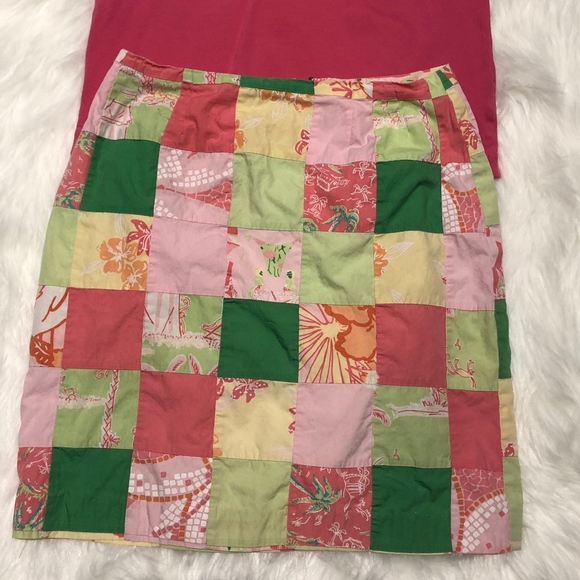 Lilly Pulitzer Dresses & Skirts - Lilly Pulitzer patchwork mini skirt size 4